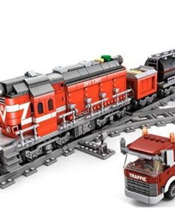 GENERAL JIM’S TOYS AND BRICKS BUILDING BLOCKS CITY SERIES POWER RED DIESEL CARGO TRAIN BUILDING BLOCKS SET