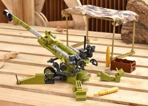 TOYS AND BRICKS AMERICAN 155MM HOWITZER BUILDING BLOCKS WEAPON SET 6