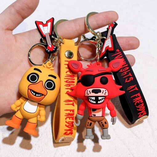 5-Piece FNAF Keychain Set – Freddy Bonnie Action Figures 3